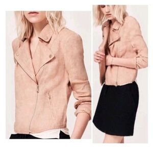 Lou & Grey‎ 100% linen blush moto jacket, small